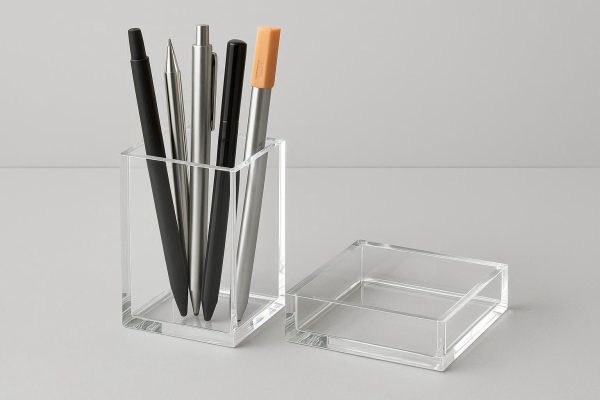 10 Modern Acrylic Desktop Pen Cup Set