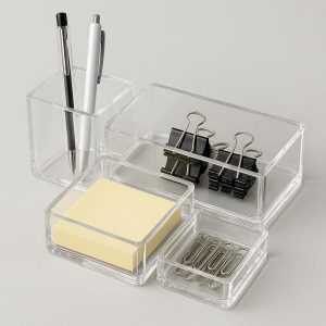 Acrylic Desktop Organizer Box Set
