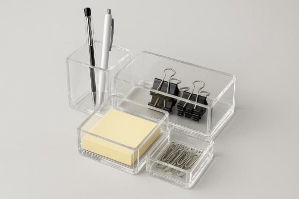 Acrylic Desktop Organizer Box Set