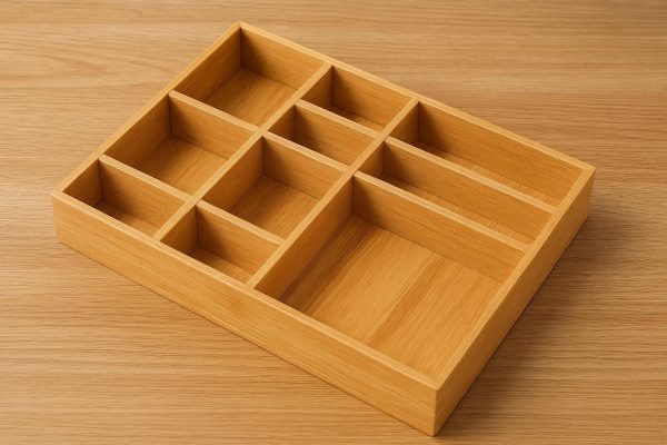 Bamboo Wood Desk Drawer Organizer