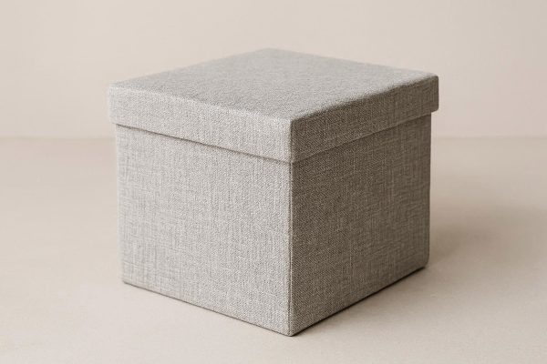 Fabric Covered Storage Box with Lid