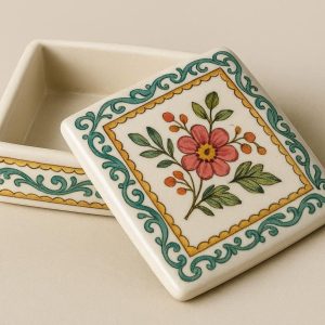 Ceramic Decorative Trinket Tray Box