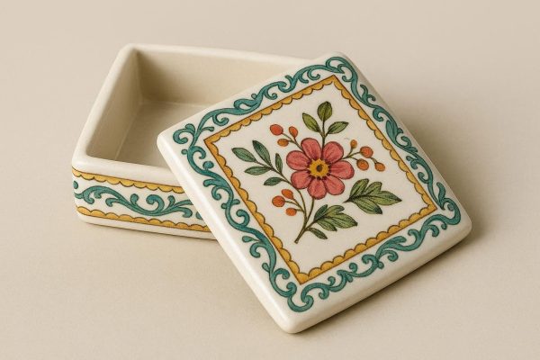 Ceramic Decorative Trinket Tray Box
