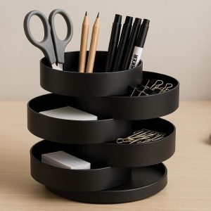 Rotating Multi Tier Desktop Organizer