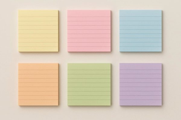 Lined Sticky Notes for Lists 6 Pads
