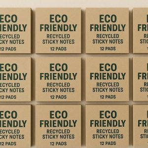 Eco Friendly Recycled Sticky Notes 12 Pads