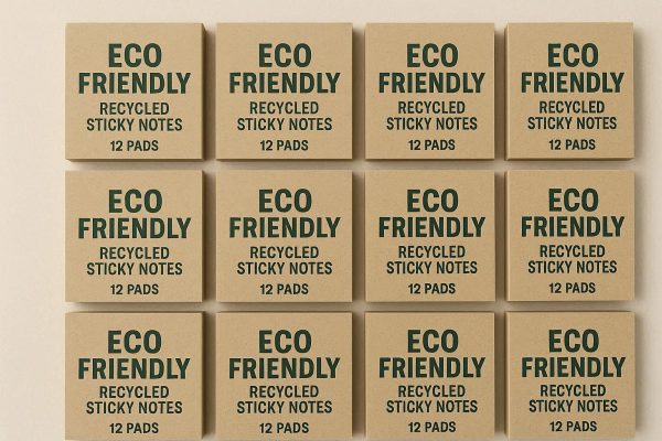 Eco Friendly Recycled Sticky Notes 12 Pads